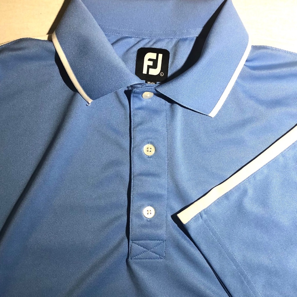 FootJoy Mens Golf Polo Carolina Blue Large